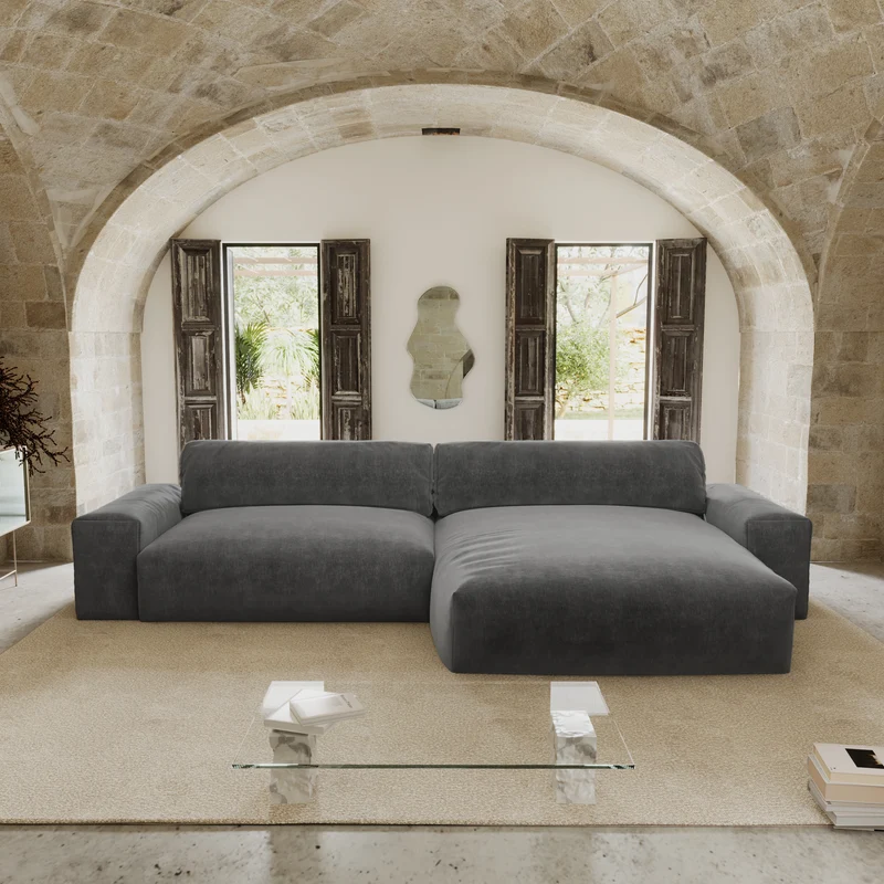 Canapé angle droit BLISS Velours