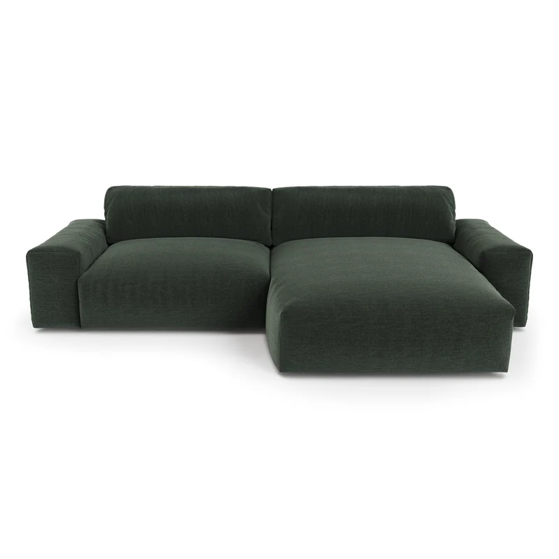 Canapé angle droit BLISS Tissu tramé toucher doux