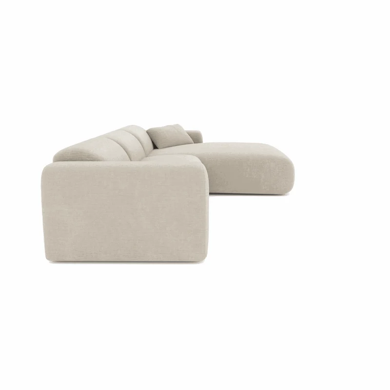 Canapé grand angle droit MYRA Velours à motifs