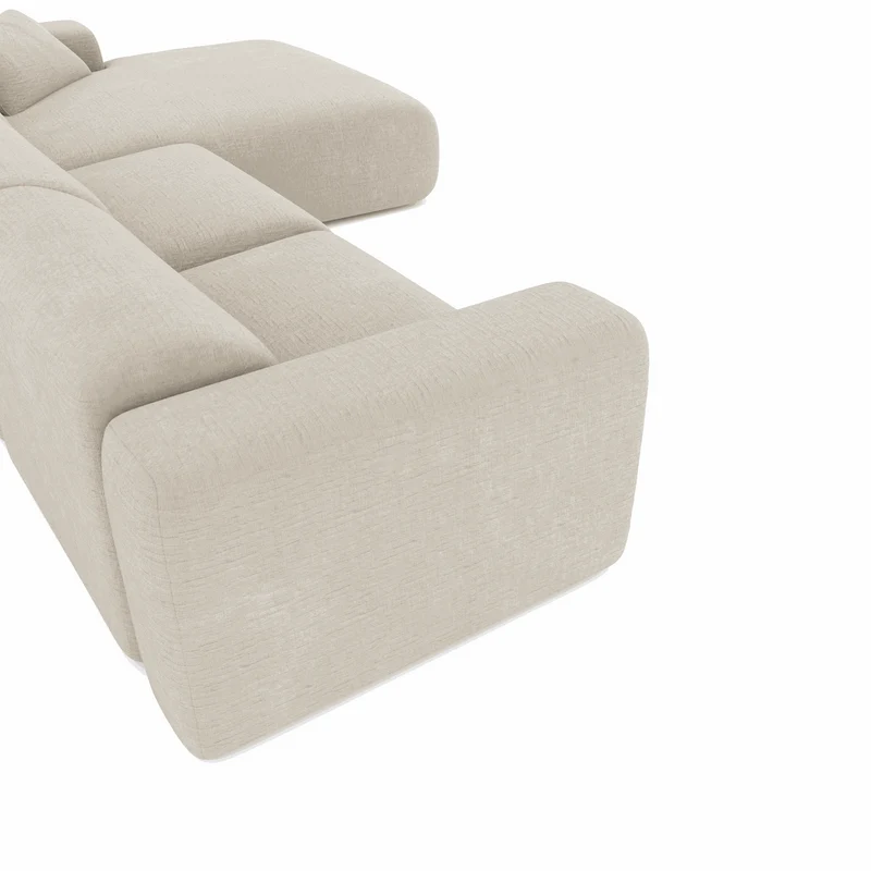 Canapé grand angle droit MYRA Velours à motifs