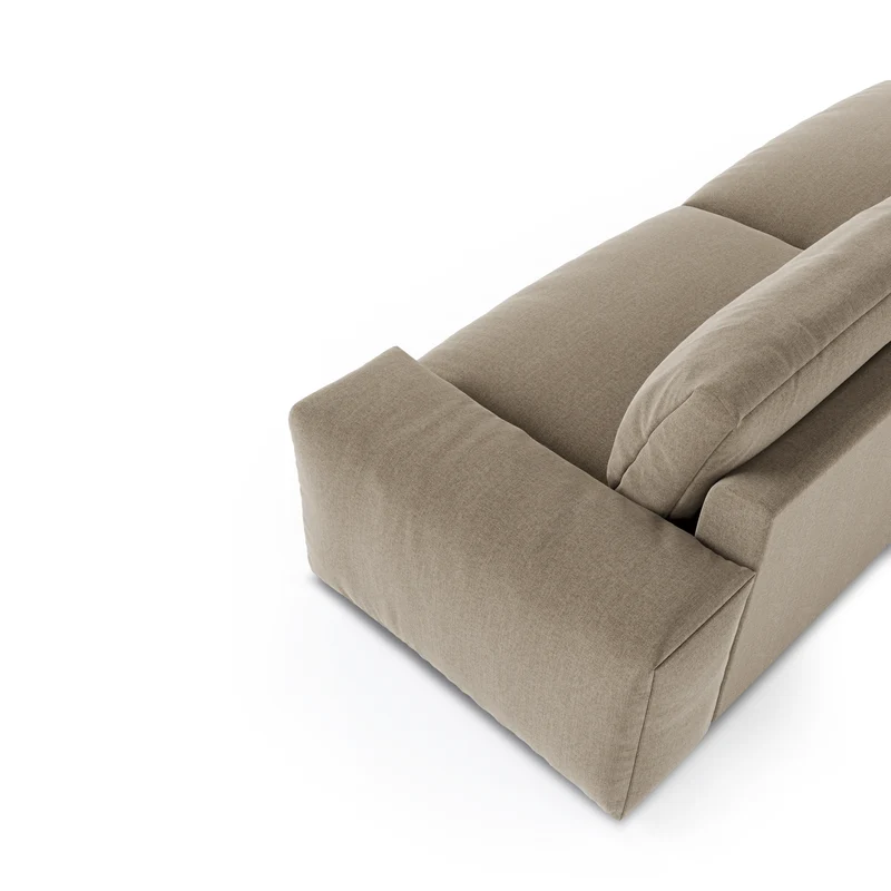 Canapé 3 places BLISS Tissu tramé toucher doux