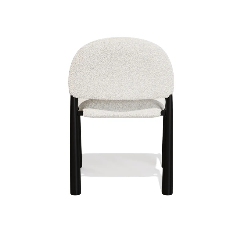 Lot de 2 Chaises Milo Bouclette Pieds Noirs