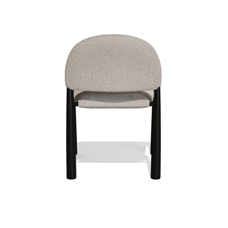 Lot de 2 Chaises Milo Bouclette Pieds Noirs