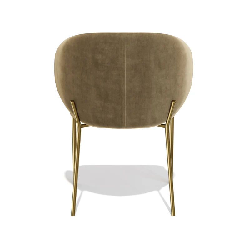 Lot de 2 Chaises Luca Velours Pieds dorés mats