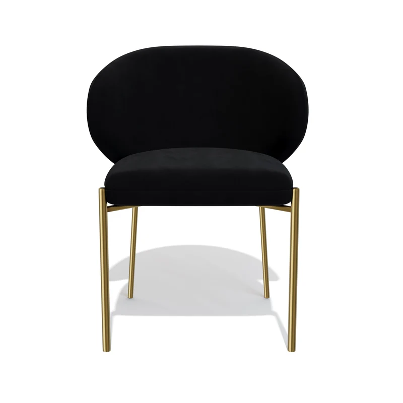 Lot de 2 Chaises Luca Velours Pieds dorés mats