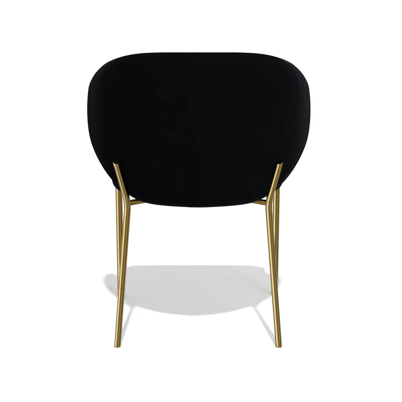 Lot de 2 Chaises Luca Velours Pieds dorés mats