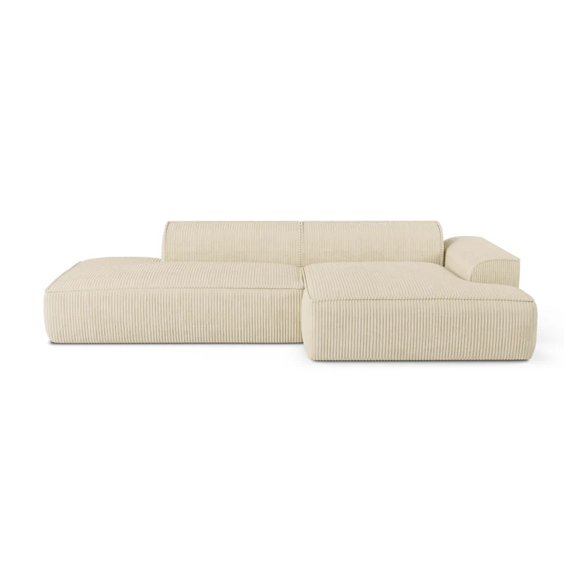 Canapé angle droit 260cm MIA Velours Côtelé