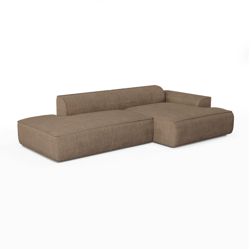 Canapé angle droit 260cm MIA Velours Côtelé