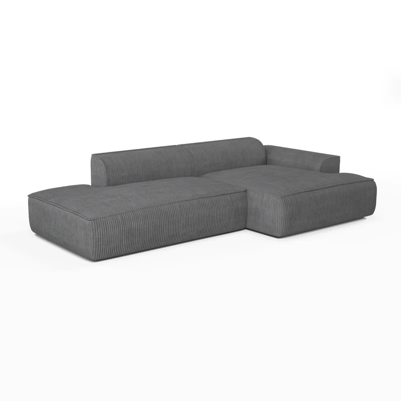 Canapé angle droit 260cm MIA Velours Côtelé