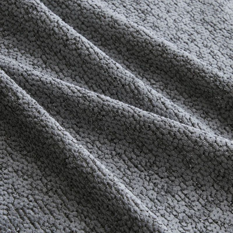 Canapé modulaire 2 places gris avec pouf (effet méridienne), tissu polaire capitonné, sans montage prêt à l'emploi CHESTNEST