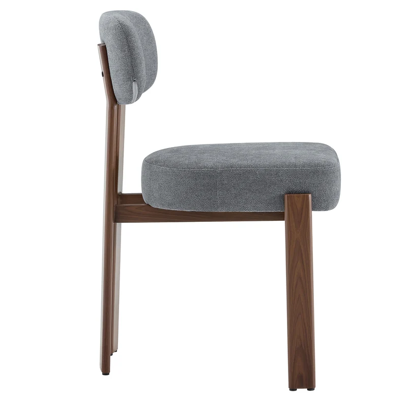 Lot de 2 chaises de salle à manger tissu noir dossier incurvé CLASSICBRASSMAX