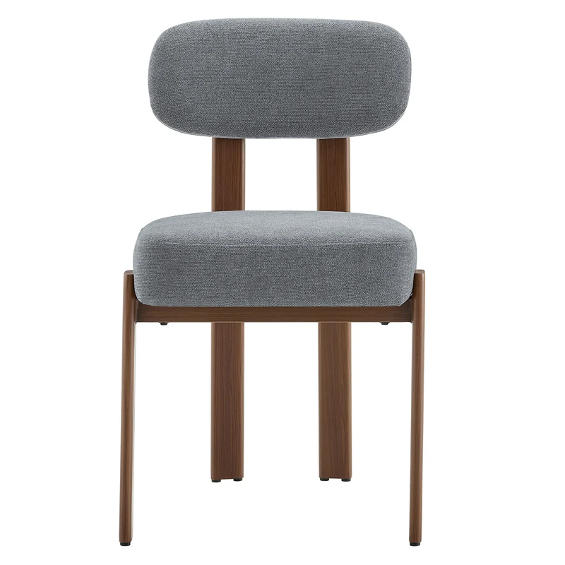 Lot de 2 chaises de salle à manger tissu noir dossier incurvé CLASSICBRASSMAX