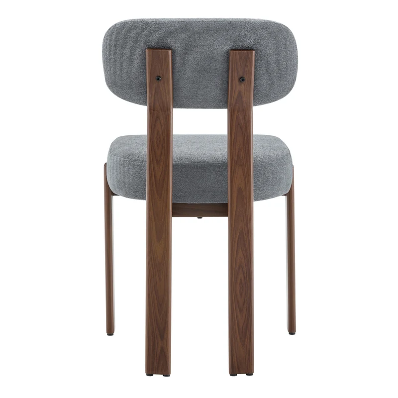 Lot de 2 chaises de salle à manger tissu noir dossier incurvé CLASSICBRASSMAX