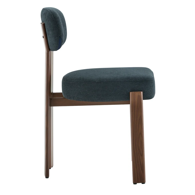 Demonising Lot de 2 chaises de salle à manger en lin noir, style moderne mi-siècle, dossier courbé, rembourrage épais, 57x49x82,5 cm CLASSICBOXSET