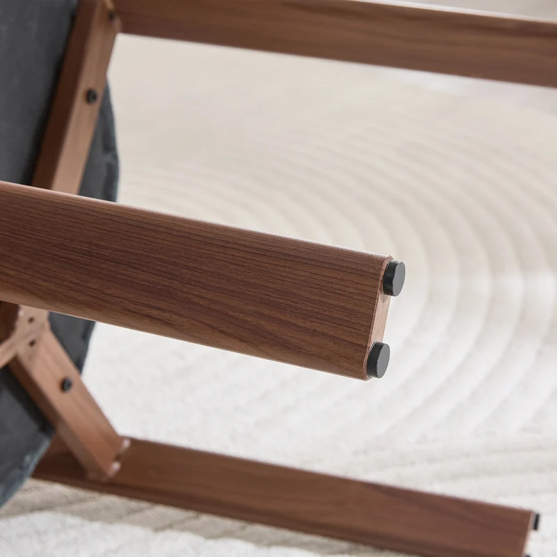 Lot de 4 chaises de salle à manger tissu noir dossier incurvé CLASSICBENCHHOME