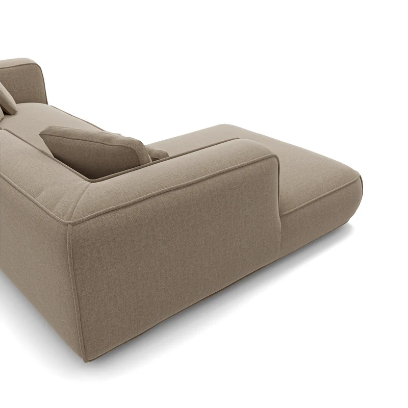 Canapé angle gauche ROMY Tissu tramé toucher doux