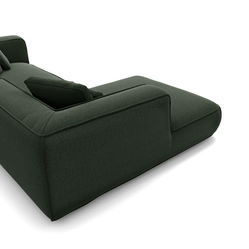 Canapé angle gauche ROMY Tissu tramé toucher doux