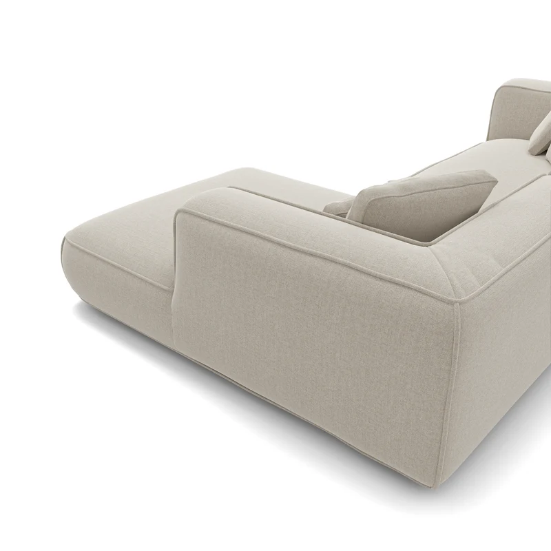Canapé angle droit ROMY Tissu tramé toucher doux