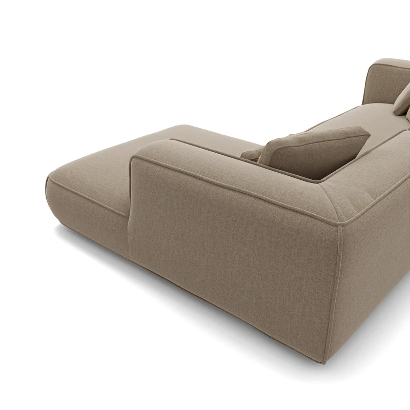 Canapé angle droit ROMY Tissu tramé toucher doux