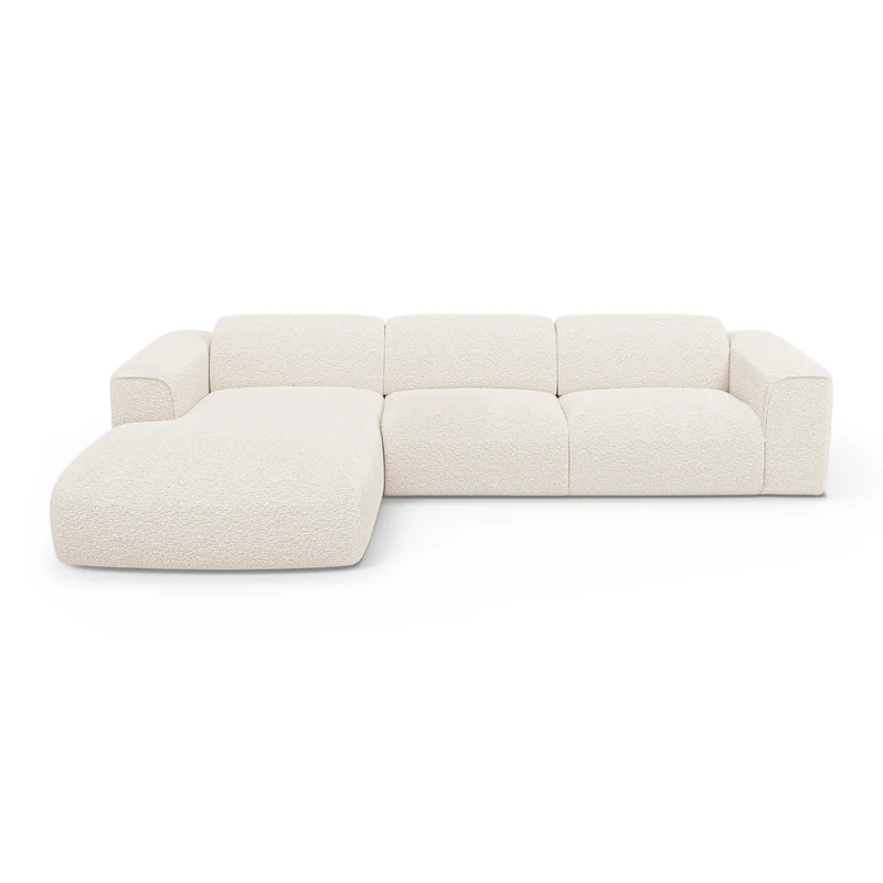 Canapé angle gauche NOVA Tissu bouclette