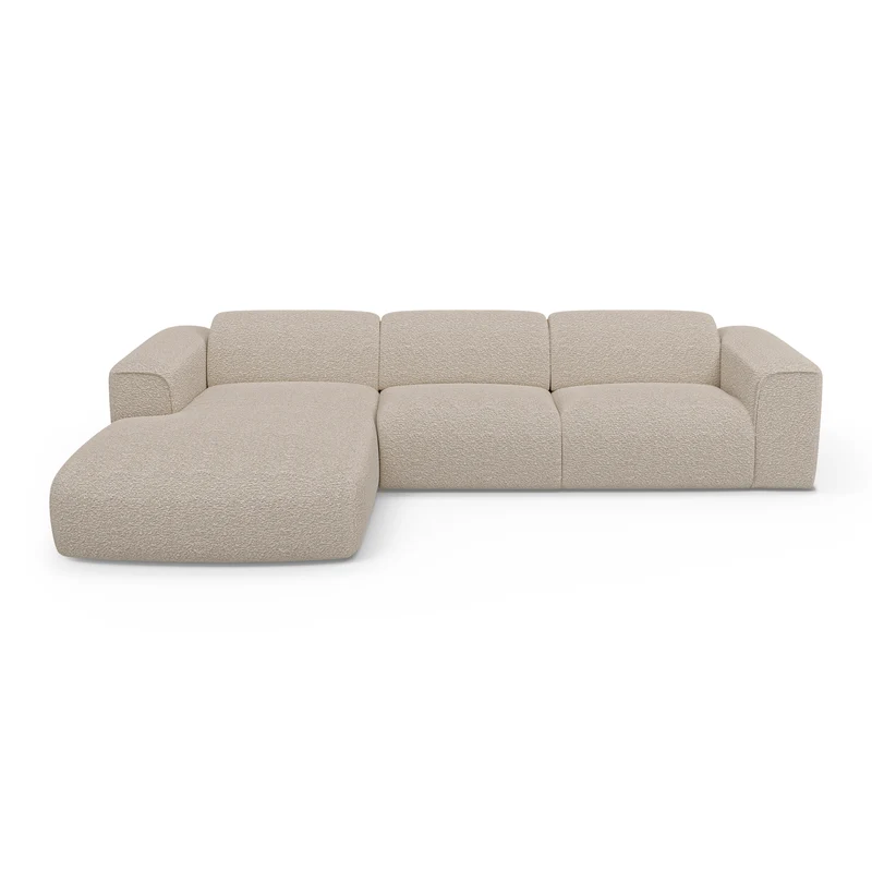 Canapé angle gauche NOVA Tissu bouclette