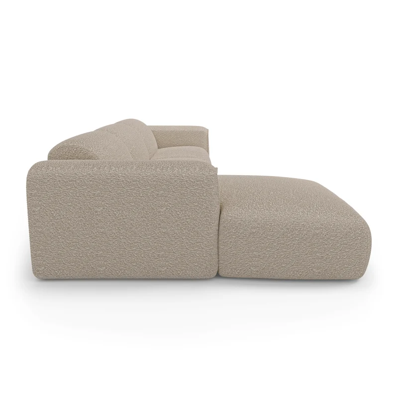 Canapé angle gauche NOVA Tissu bouclette