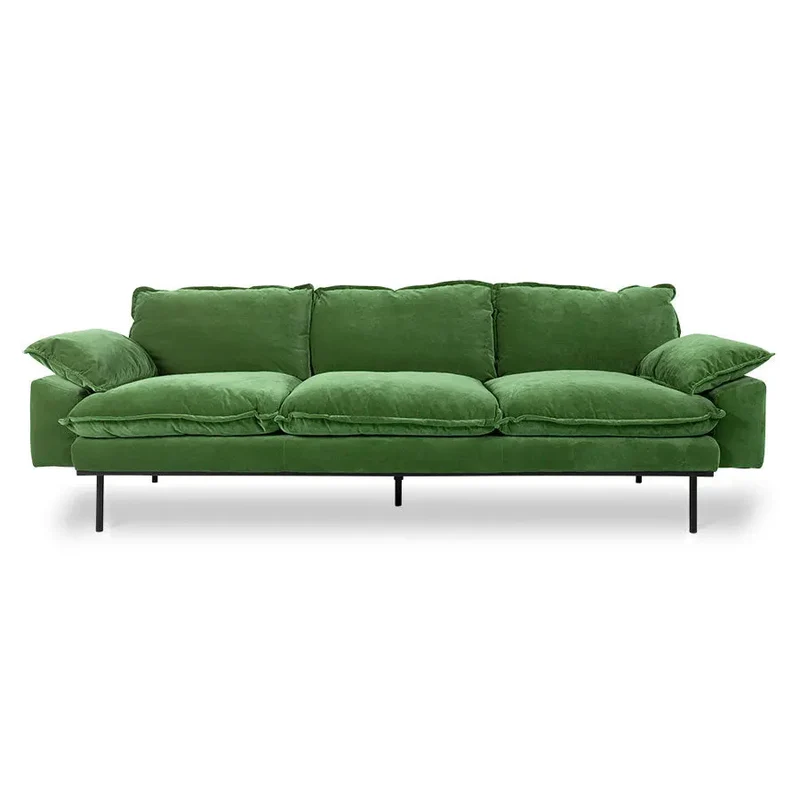 Canapé HK Living Retro 4-Seats velours royal