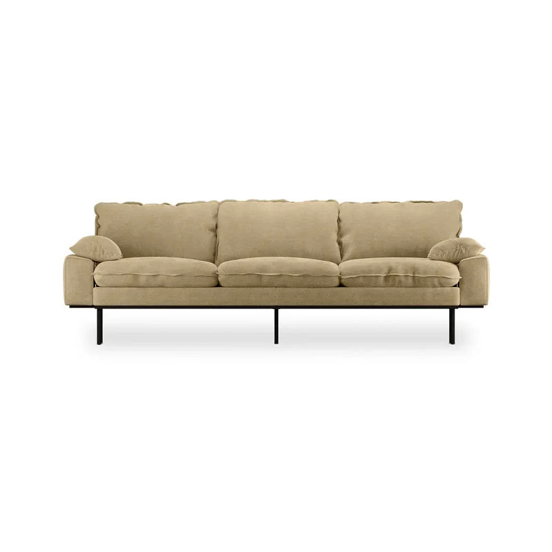 Canapé HK Living Retro 4-Seats velours royal