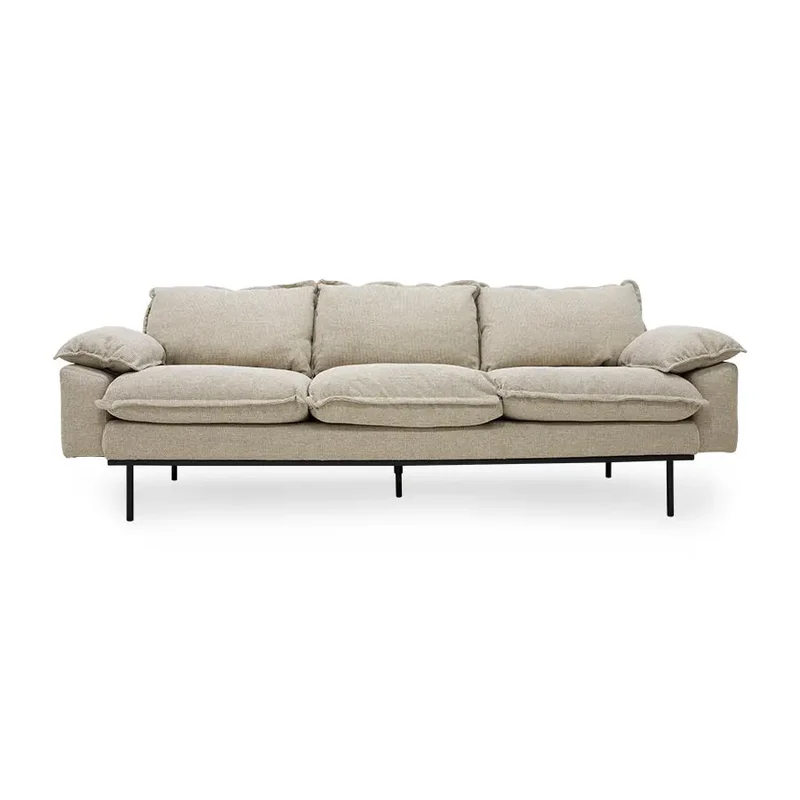 Canapé HK Living Retro 3-Seats velours royal