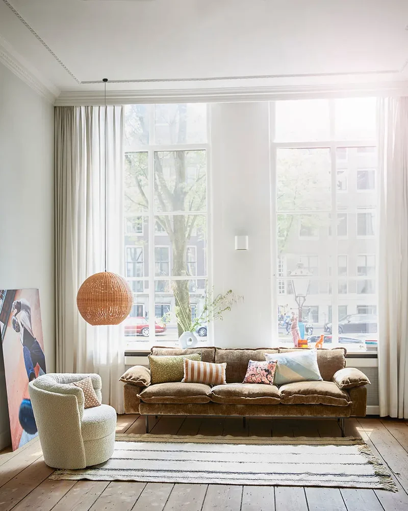 Canapé HK Living Retro 3-Seats velours royal