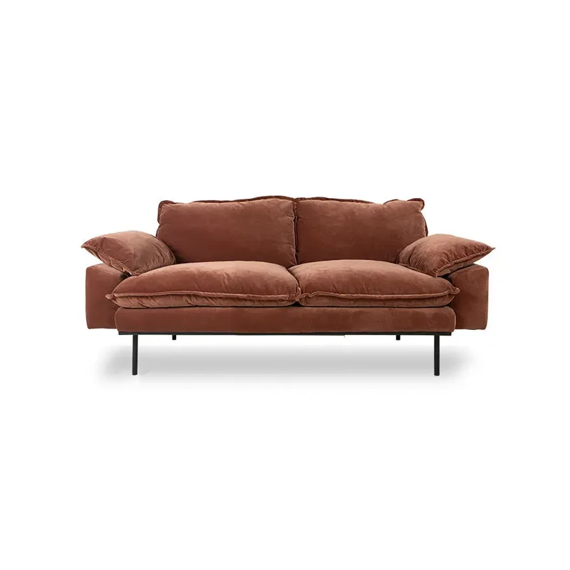 Canapé HK Living Retro 2-Seats Velours royal