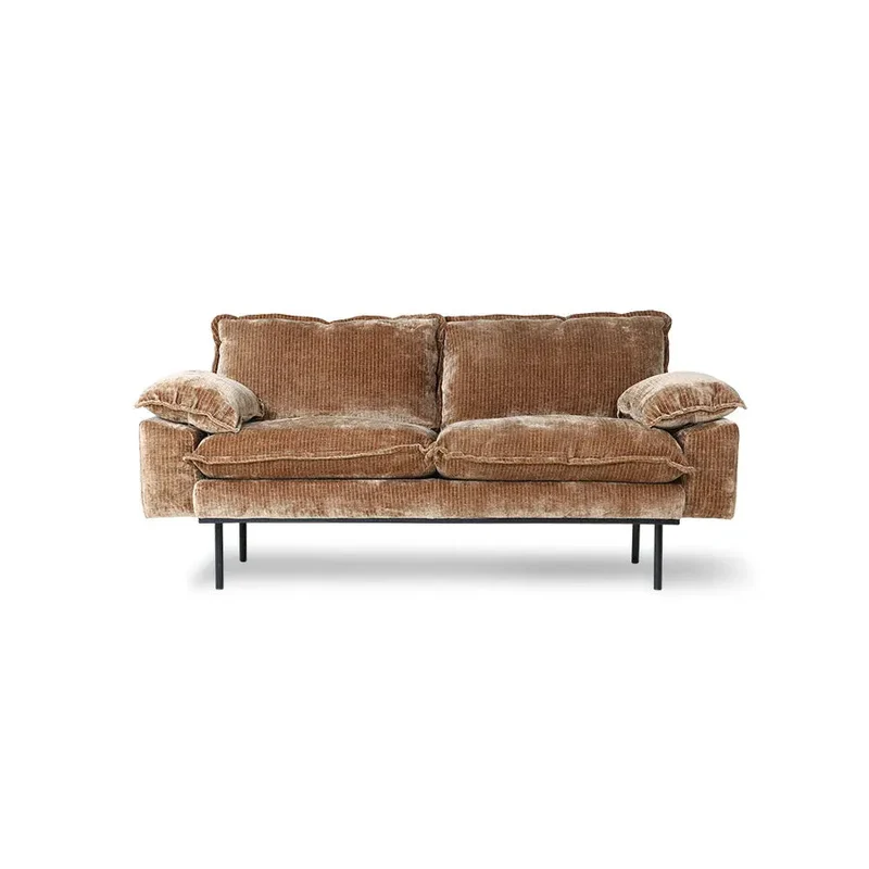 Canapé HK Living Retro 2-Seats Velours royal