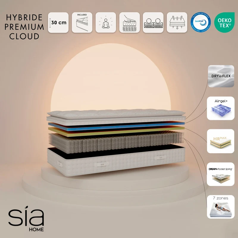 Matelas Hybride Premium Cloud