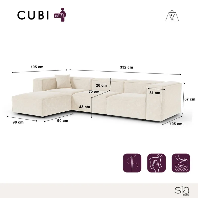 Canapé d'angle modulable CUBI