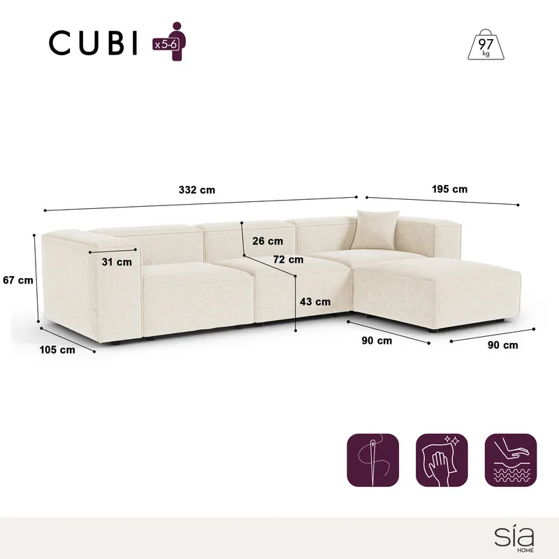 Canapé d'angle modulable CUBI