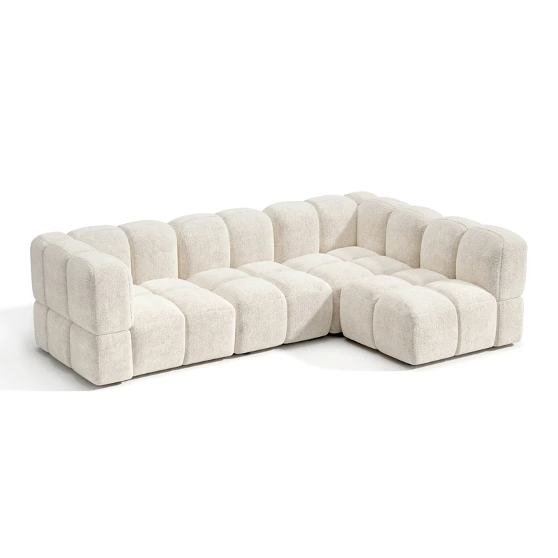 Canapé d'angle droit modulable NUBI 256 x 167 cm