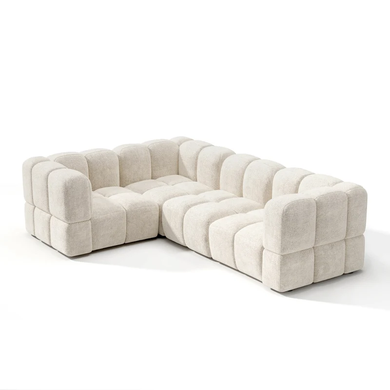 Canapé d'angle gauche modulable NUBI 256 x 178 cm