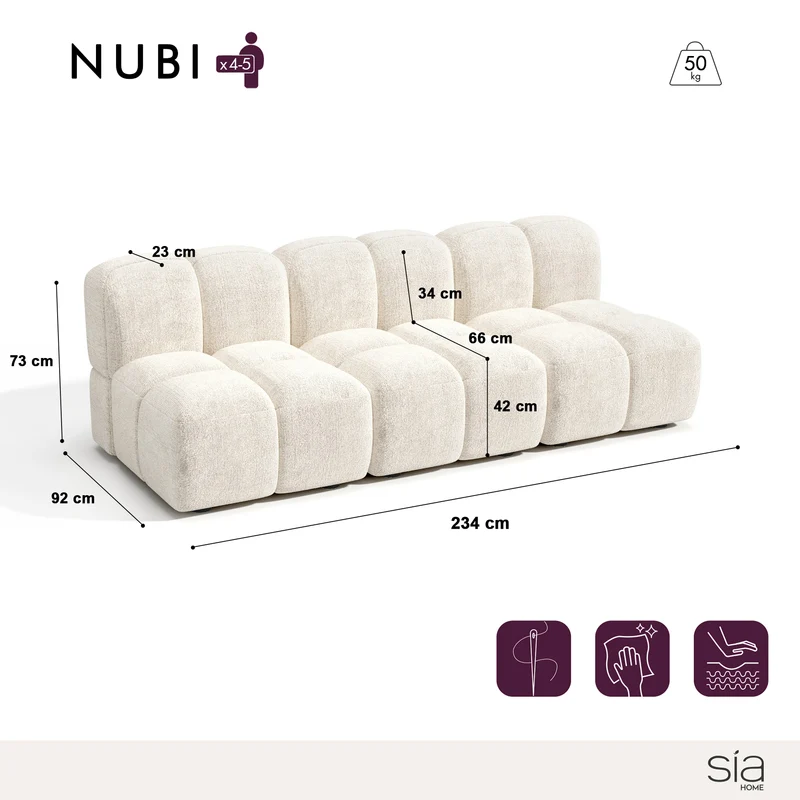 Canapé modulable NUBI 234 cm