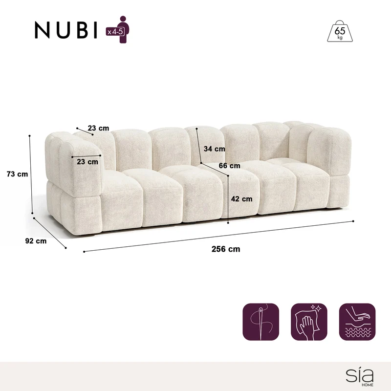 Canapé modulable NUBI 256 cm