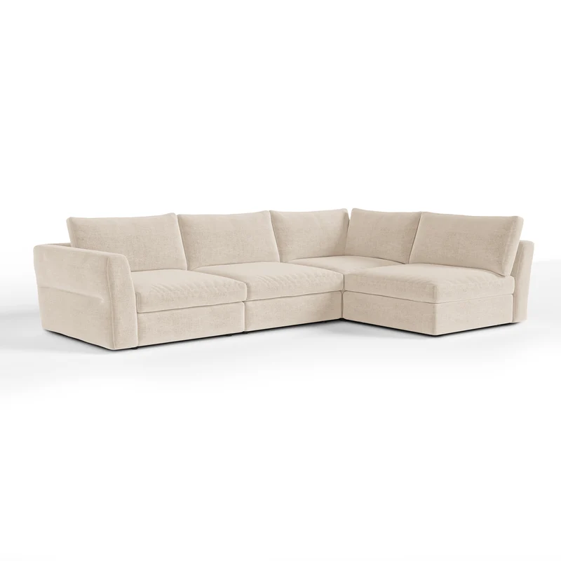 Canapé d'angle droit modulable 5-6 places Nest