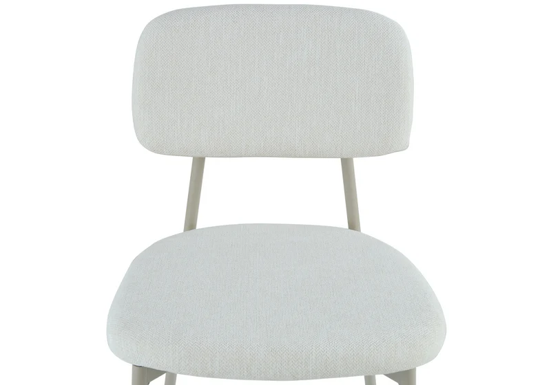 Chaise salle à manger tissu beige pieds taupe - Vika x4
