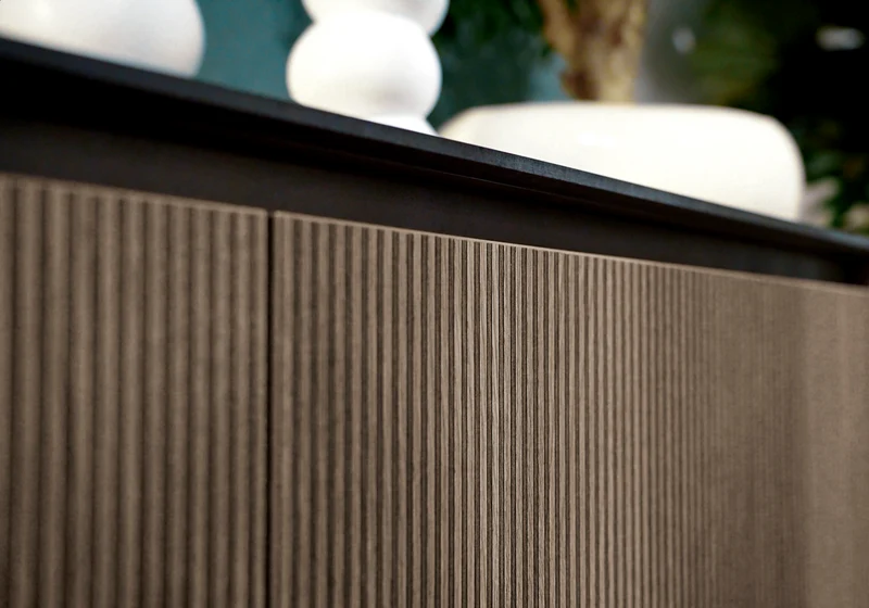 Ensemble meubles salon bois miel - Hexagon