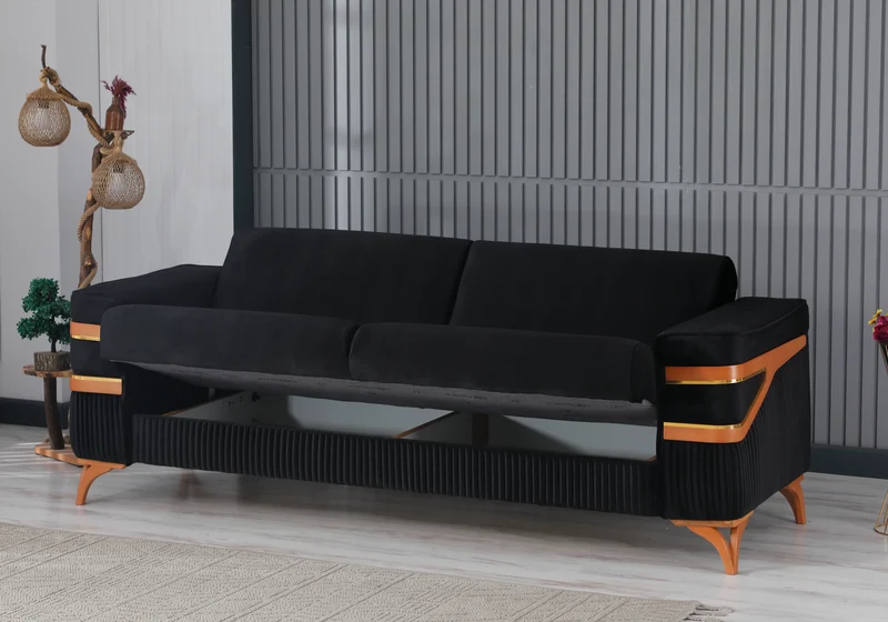 Ensemble canapés 3+2+1 design anthracite – ORIVA