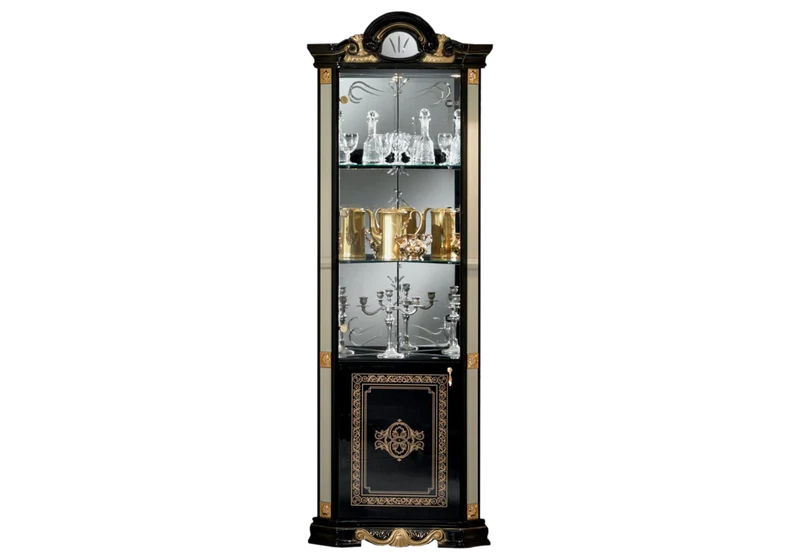 Ensemble meubles de salon baroque noir doré - NOBILE