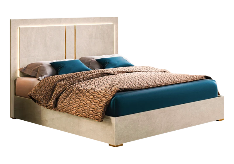 Chambre complète design marbre beige – LUNA