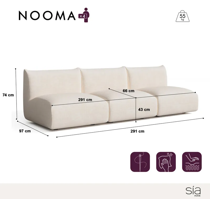 Canapé modulable 4-5 places Nooma 291 cm