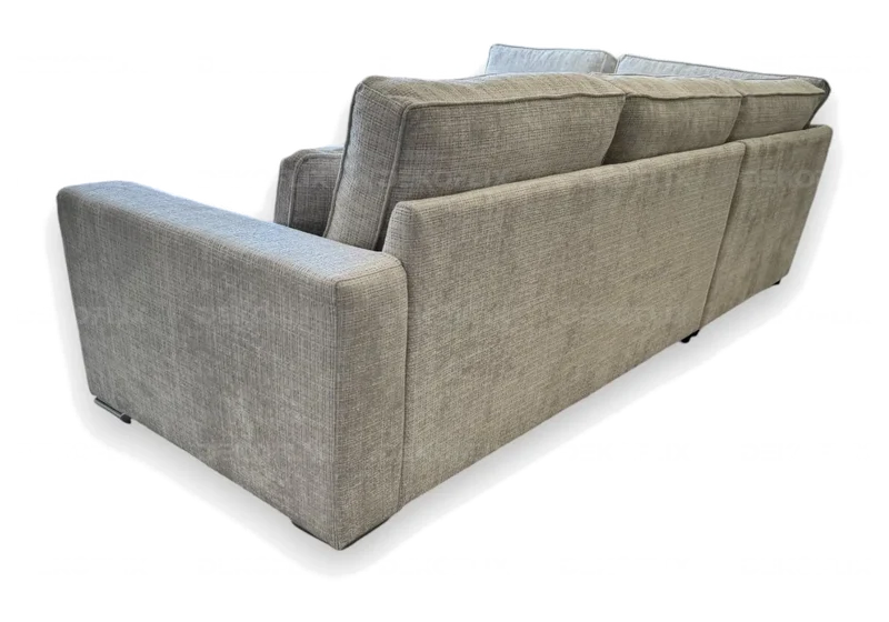 Canapé angle moderne tissu light gris - Ales