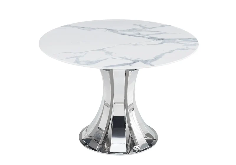 Table à manger chrome transparent - Sidy