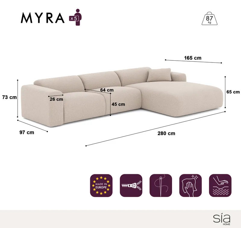 Canapé Grand Angle Droit Myra