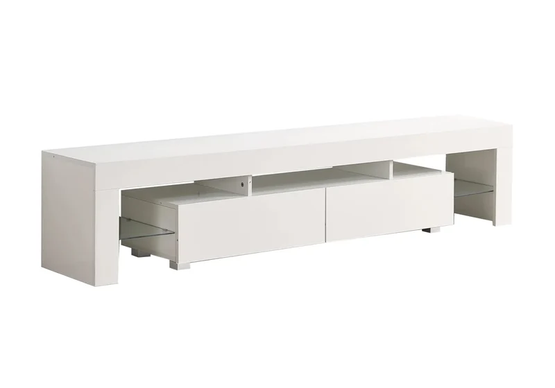 Meuble banc TV blanc led - Sala